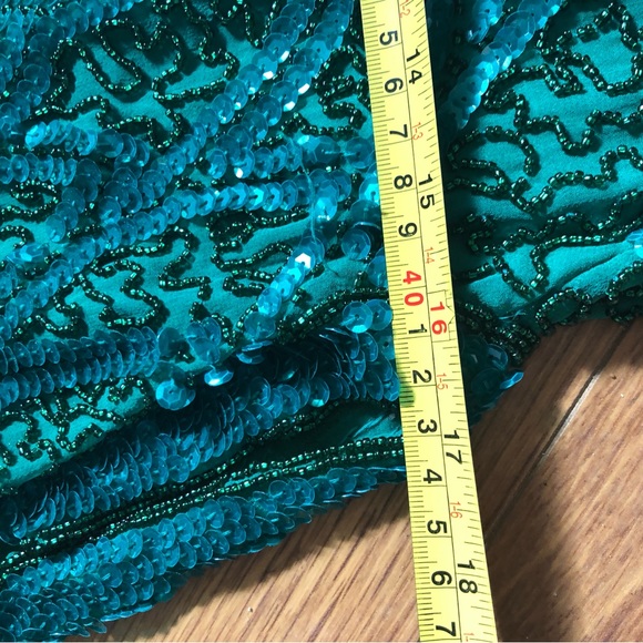 Vintage Silk Old Hollywood Glam Flapper Style Dress - Picture 3 of 10